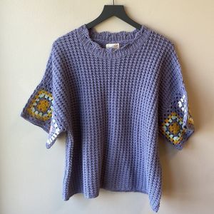 Universal Thread Purple Crochet Sweater